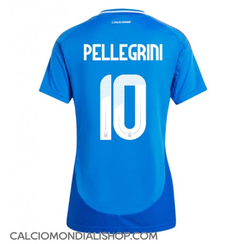 Maglie da calcio Italia Lorenzo Pellegrini #10 Prima Maglia Femminile Europei 2024 Manica Corta